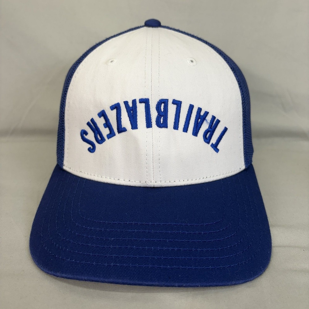 Otto Trucker Hat Trailblazers Upside Down Mens OSFM Blue White Snapback Cap